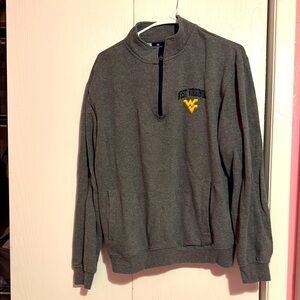 Colosseum Gray Zip Up Sweater with Mock Neck